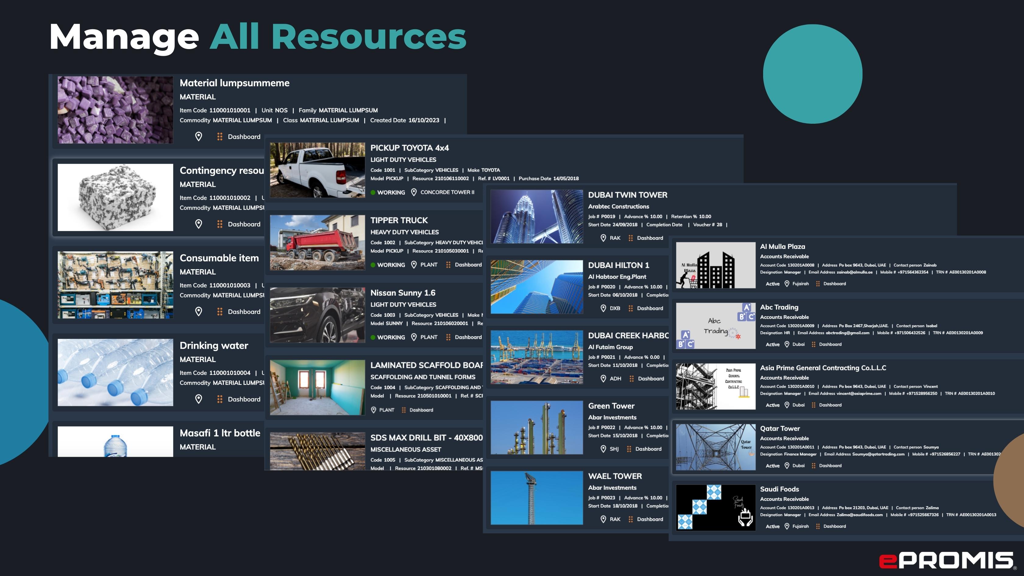 screenshot of ePROMIS ERP
